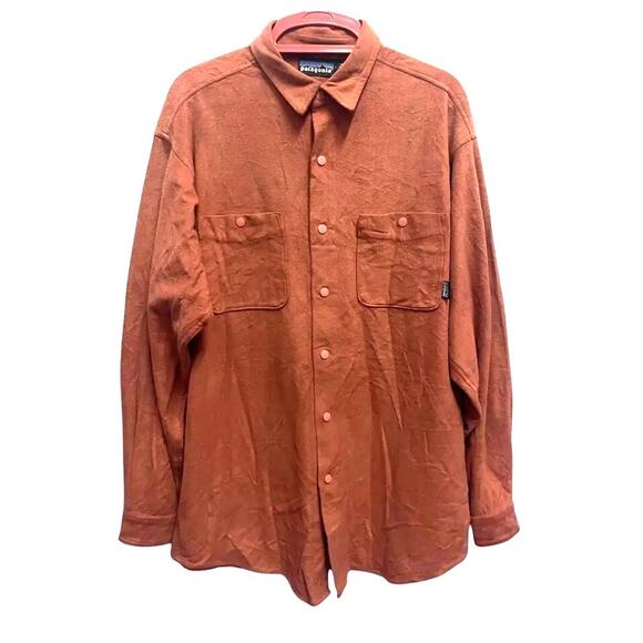 Patagonia 90s Orange Snap-T Shirt size Medium - Picture 10 of 13